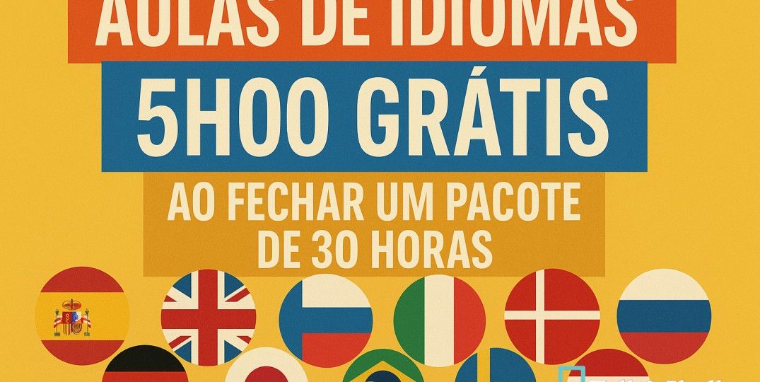 Ganhe 5 Horas Grátis em Aulas de Idiomas